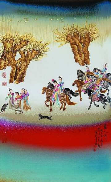 粉彩,当代陶瓷彩绘中的α