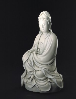 德化窑白釉观音坐像